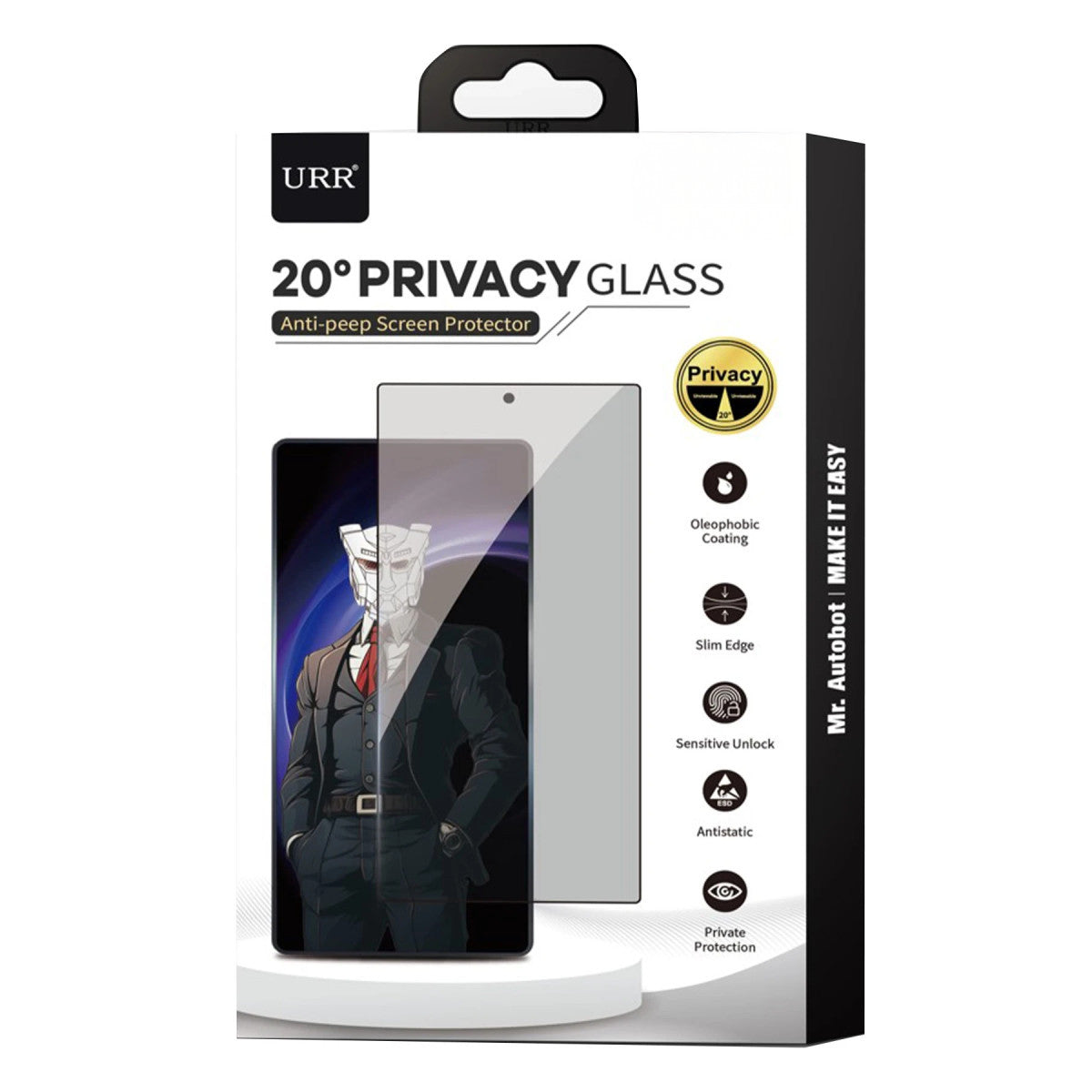 URR Samsung Galaxy S25 Edge 2.5D HD 20º Privacy Cam Ekran Koruyucu